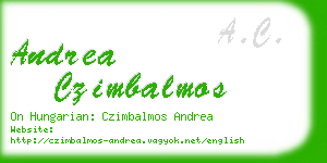 andrea czimbalmos business card